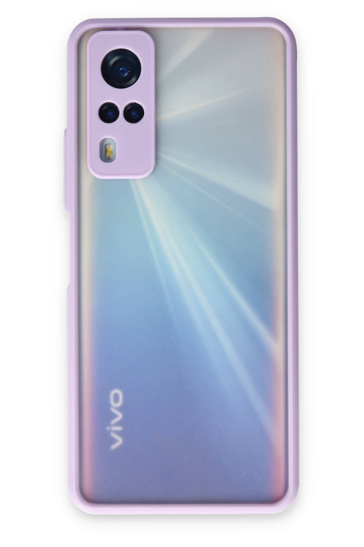 Newface Vivo Y51 Kılıf Glass Kapak - Mavi