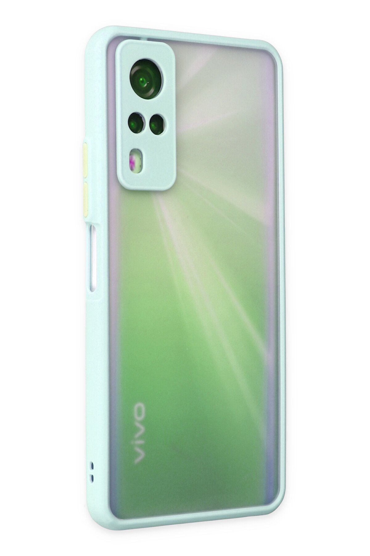 Newface Vivo Y51 Kılıf Palm Buzlu Kamera Sürgülü Silikon - Siyah