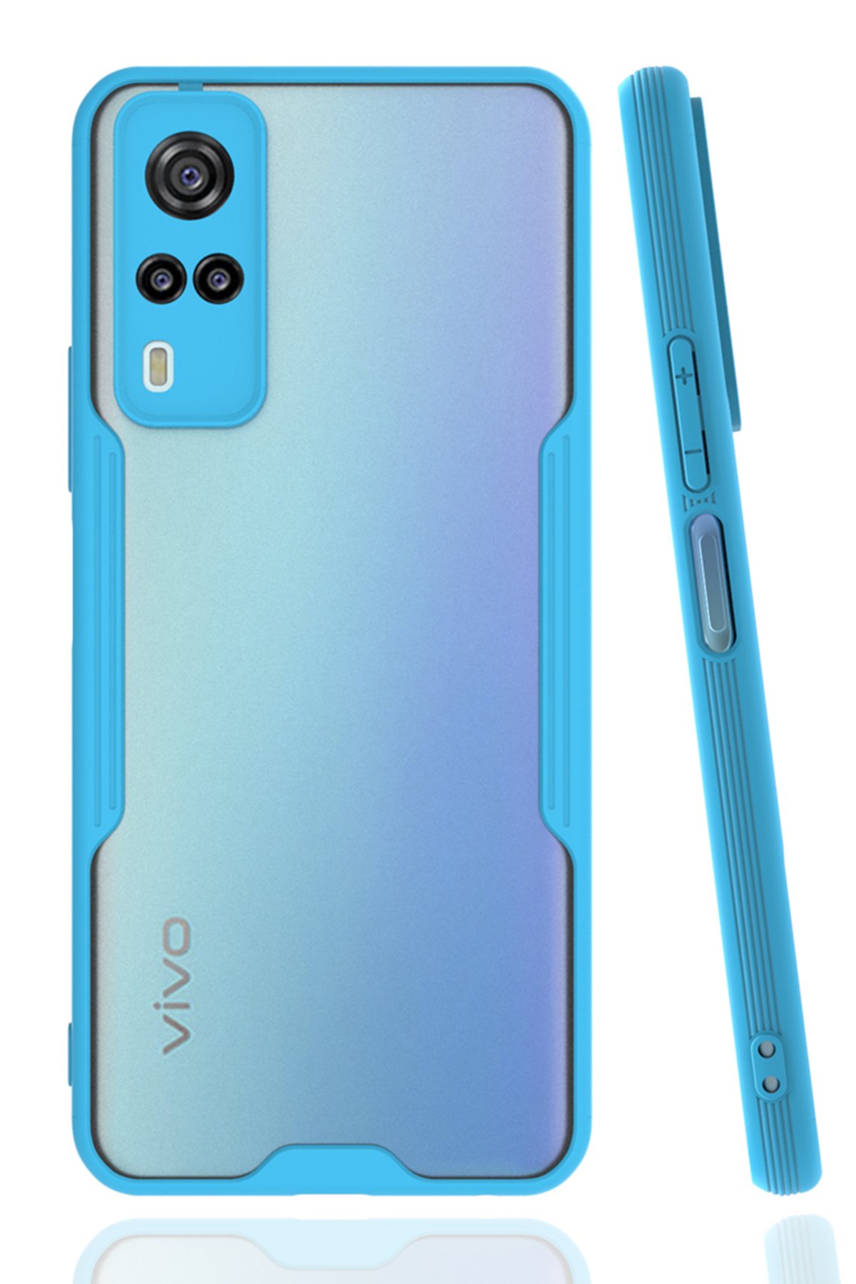 Newface Vivo Y51 Kılıf Nano içi Kadife Silikon - Mor
