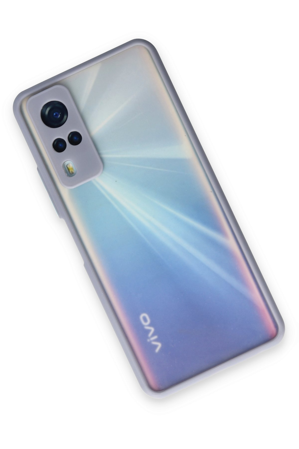 Newface Vivo Y51A Kılıf Palm Buzlu Kamera Sürgülü Silikon - Lila