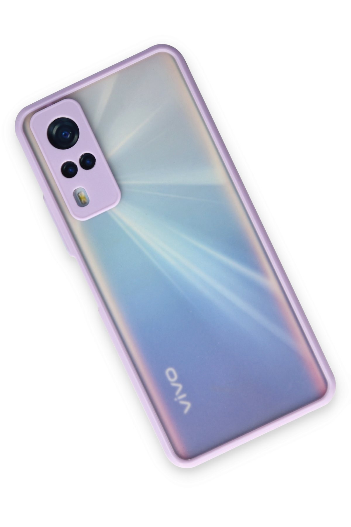 Newface Vivo Y51A Kılıf Palm Buzlu Kamera Sürgülü Silikon - Pembe