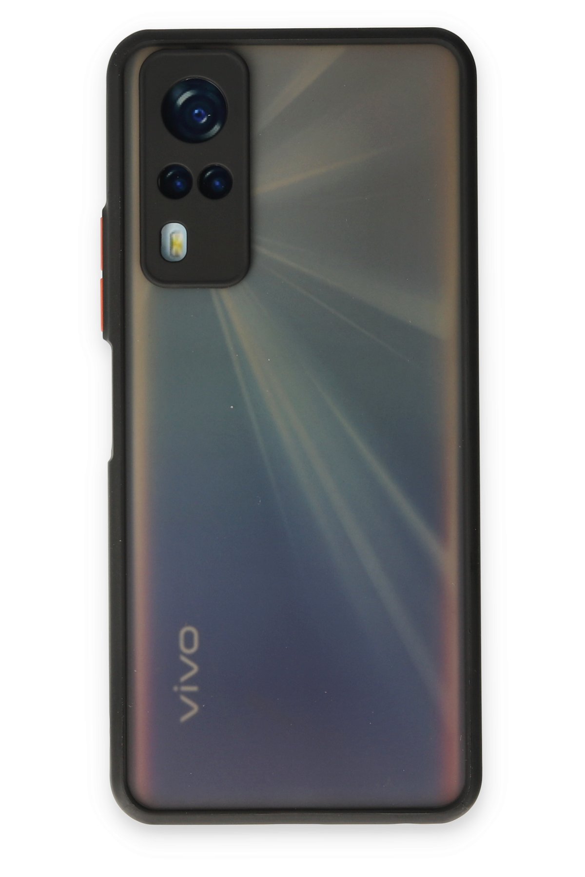 Newface Vivo Y51A Kılıf Glass Kapak - Lacivert