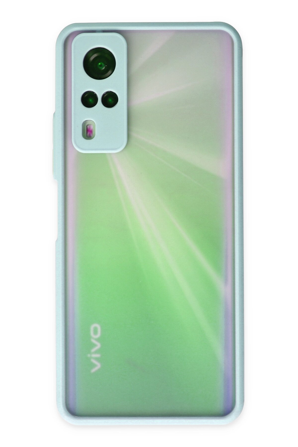 Newface Vivo Y53S Kılıf Palm Buzlu Kamera Sürgülü Silikon - Kırmızı