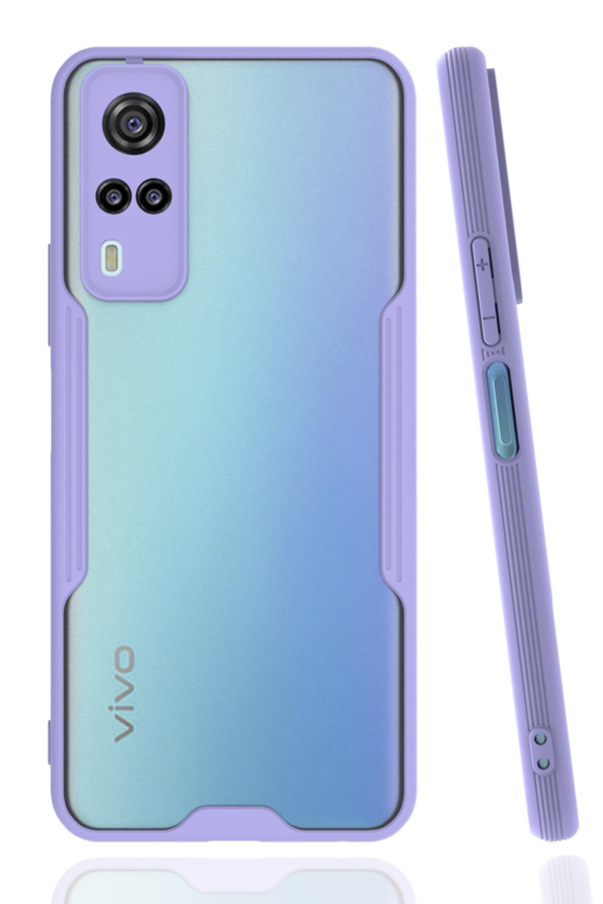 Newface Vivo Y53S Kılıf Nano içi Kadife Silikon - Pudra