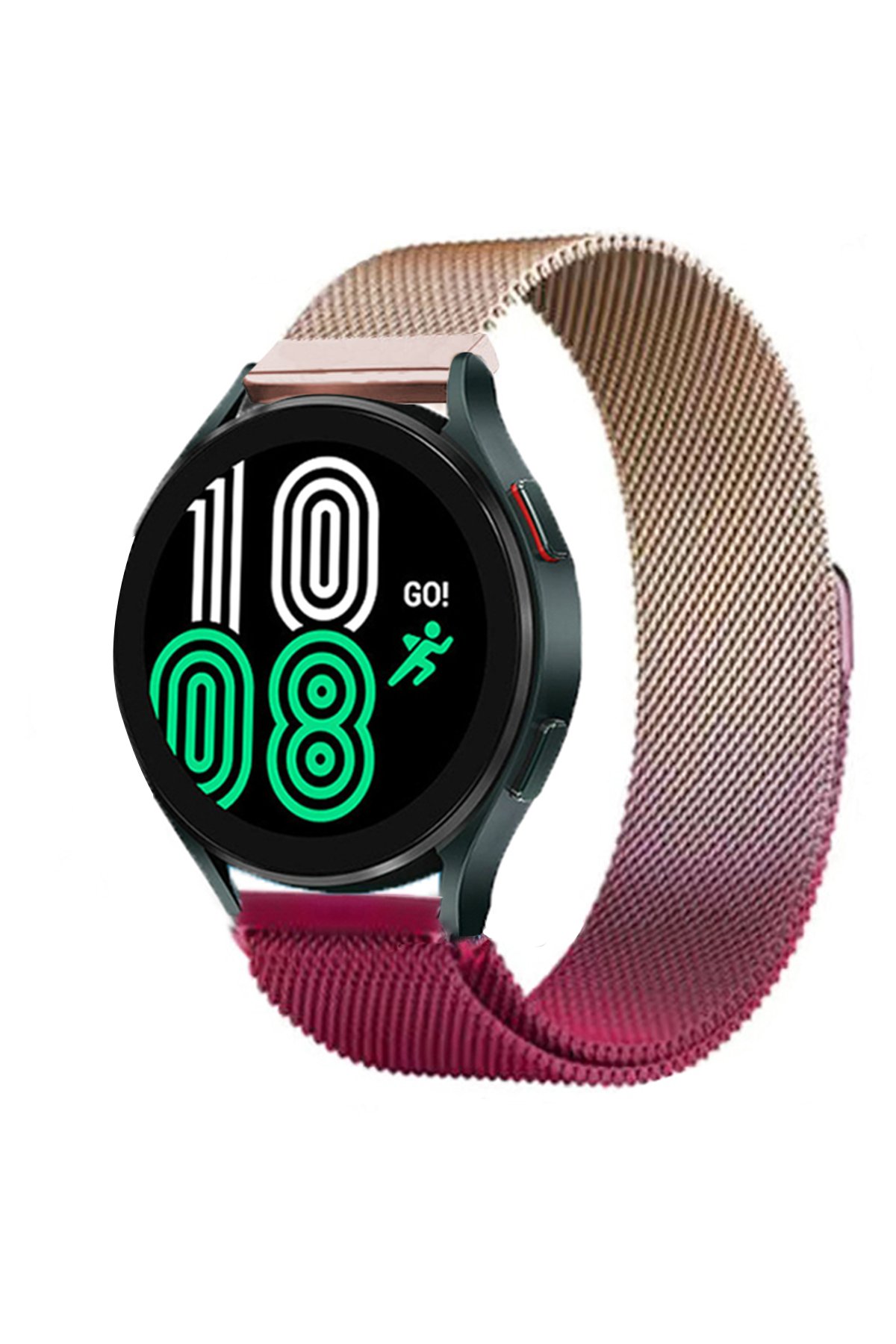 Newface GT4 46mm 22mm Spor Delikli Kordon - Siyah-Gri