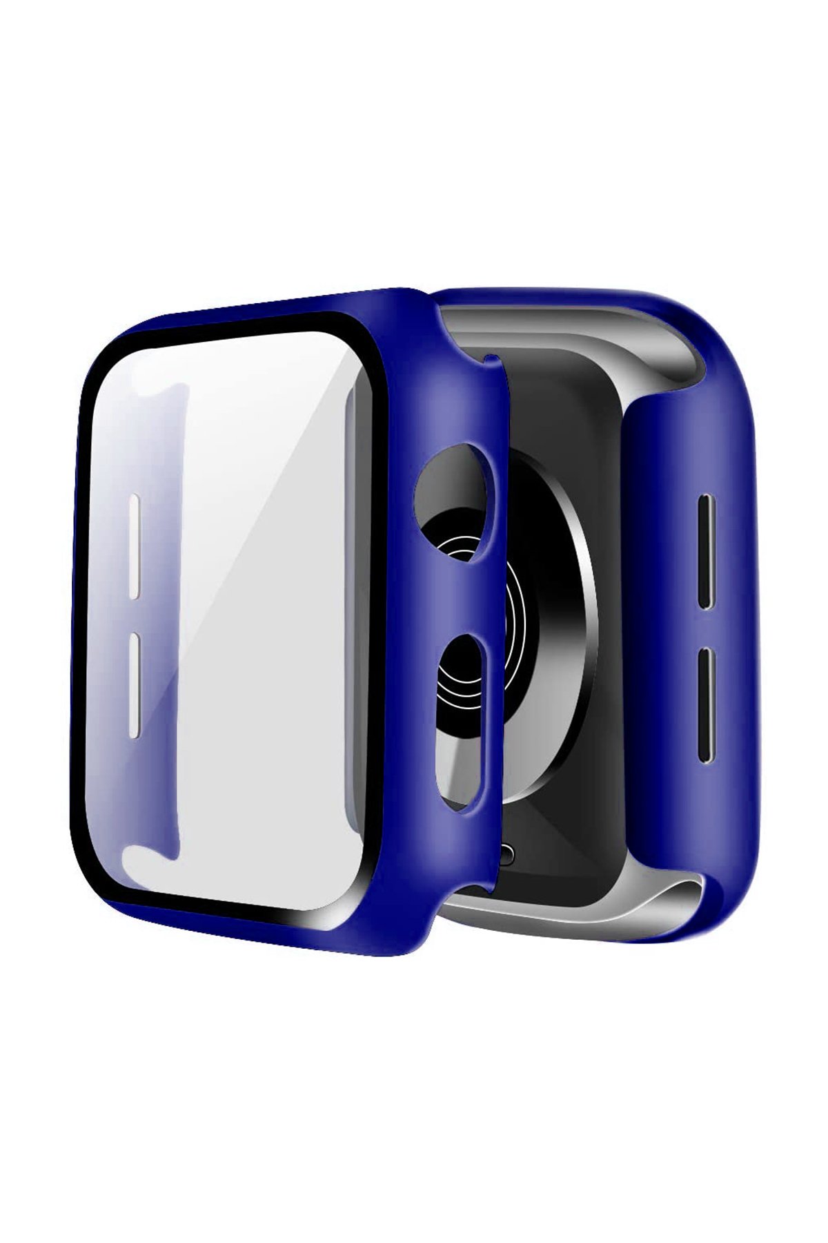 Newface Apple Watch 38mm Ayarlı Delikli Silikon Kordon - Kırmızı-Siyah