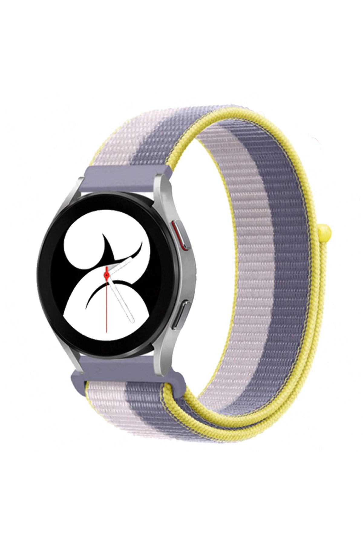 Newface Samsung Galaxy Watch 4 Hasırlı Cırtcırtlı Kordon - Lacivert-Yeşil