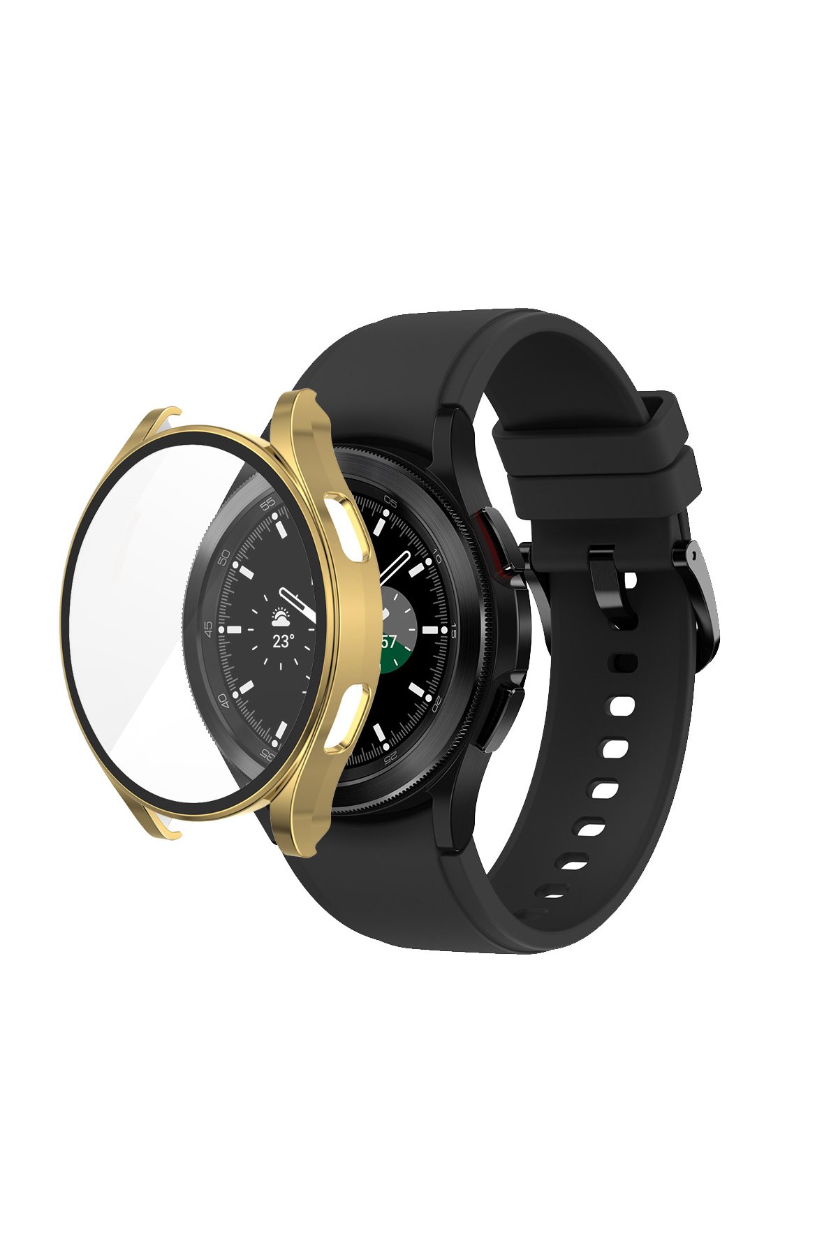 Newface Watch 5 44mm Wall Camlı Kasa Ekran Koruyucu - Koyu Yeşil