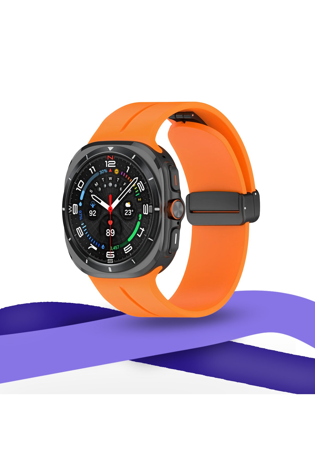 Newface Watch 7 Ultra KR418 Tender Silikon Kordon - Turuncu