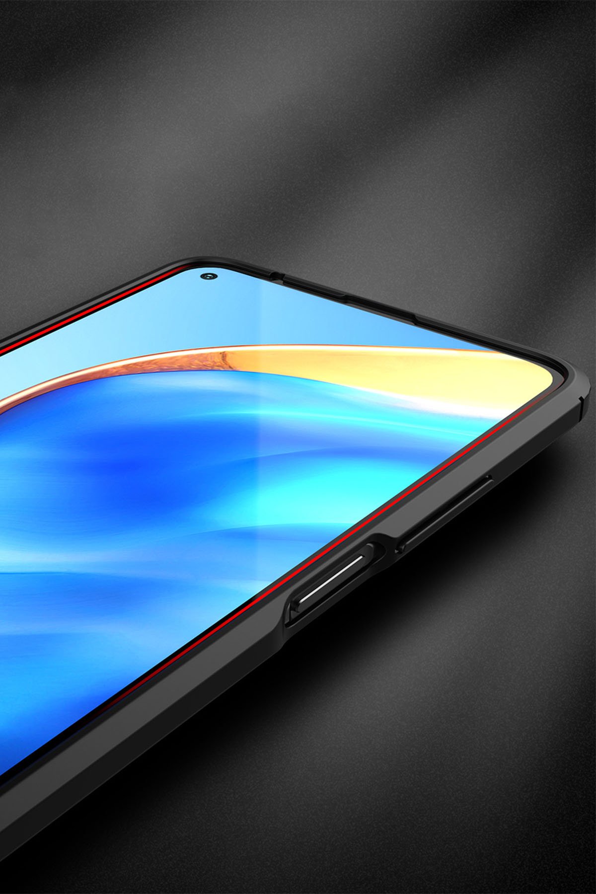 Newface Xiaomi Mi 10T Kılıf Palm Buzlu Kamera Sürgülü Silikon - Kırmızı