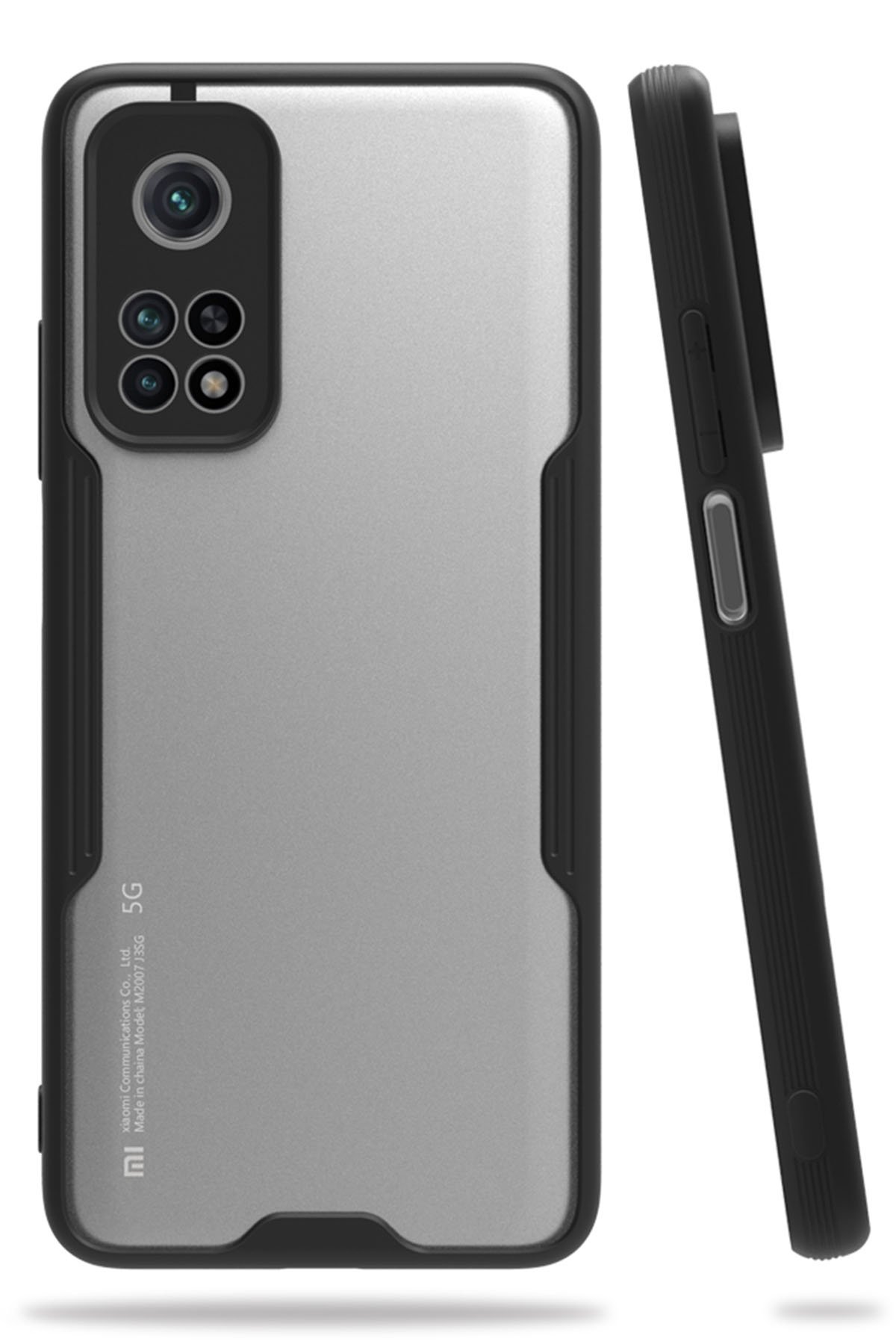 Newface Xiaomi Mi 10T Kılıf Sofya Yüzüklü Silikon Kapak - Gold