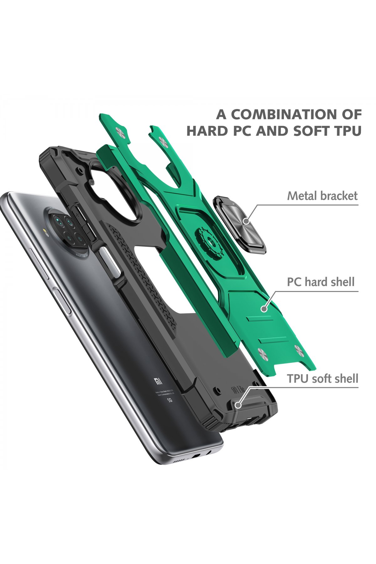 Newface Xiaomi Mi 10T Lite Kılıf Auto Focus Kapak - Lacivert