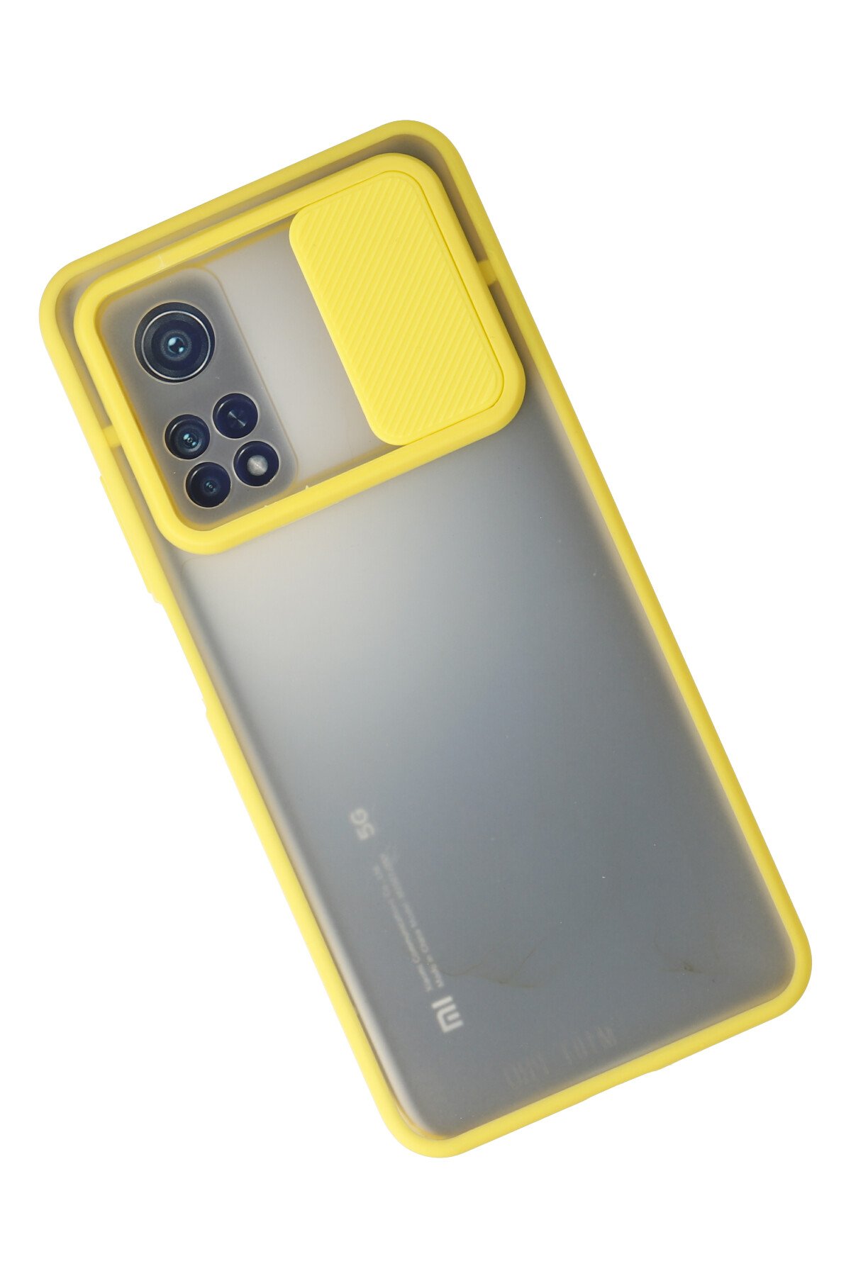 Newface Xiaomi Mi 10T Pro Kılıf Palm Buzlu Kamera Sürgülü Silikon - Siyah