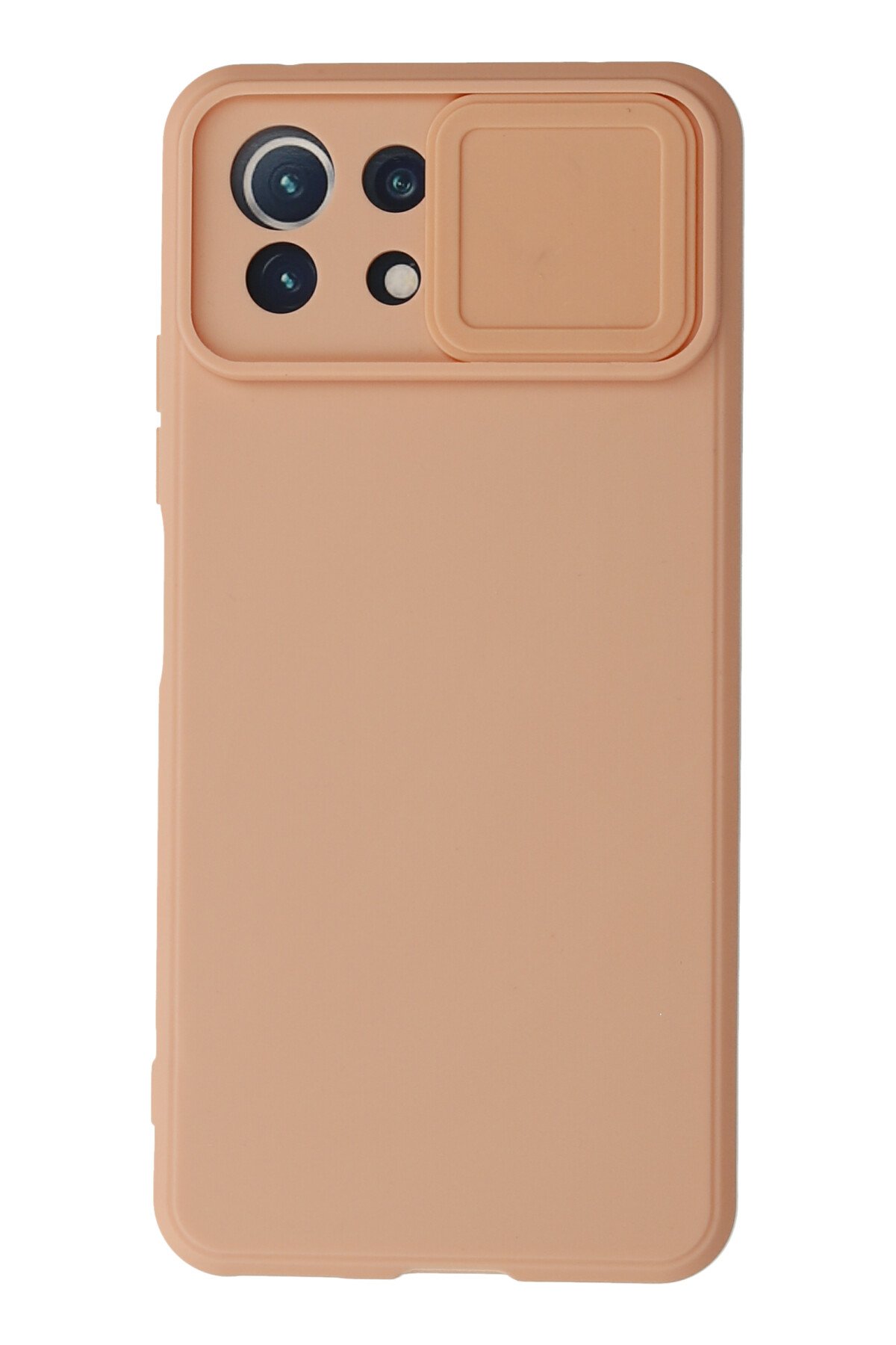 Newface Xiaomi Mİ 11 Lite Kılıf Nano içi Kadife Silikon - Pudra