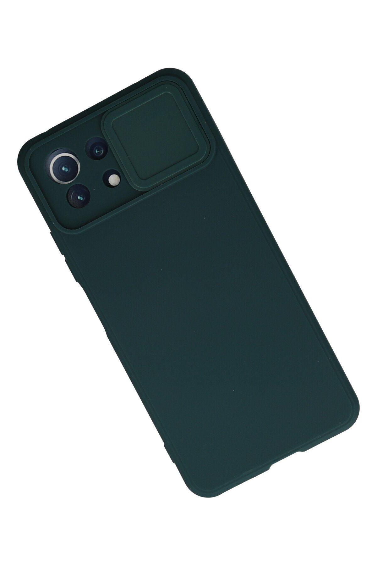 Newface Xiaomi Mİ 11 Lite Kılıf Color Lens Silikon - Kırmızı