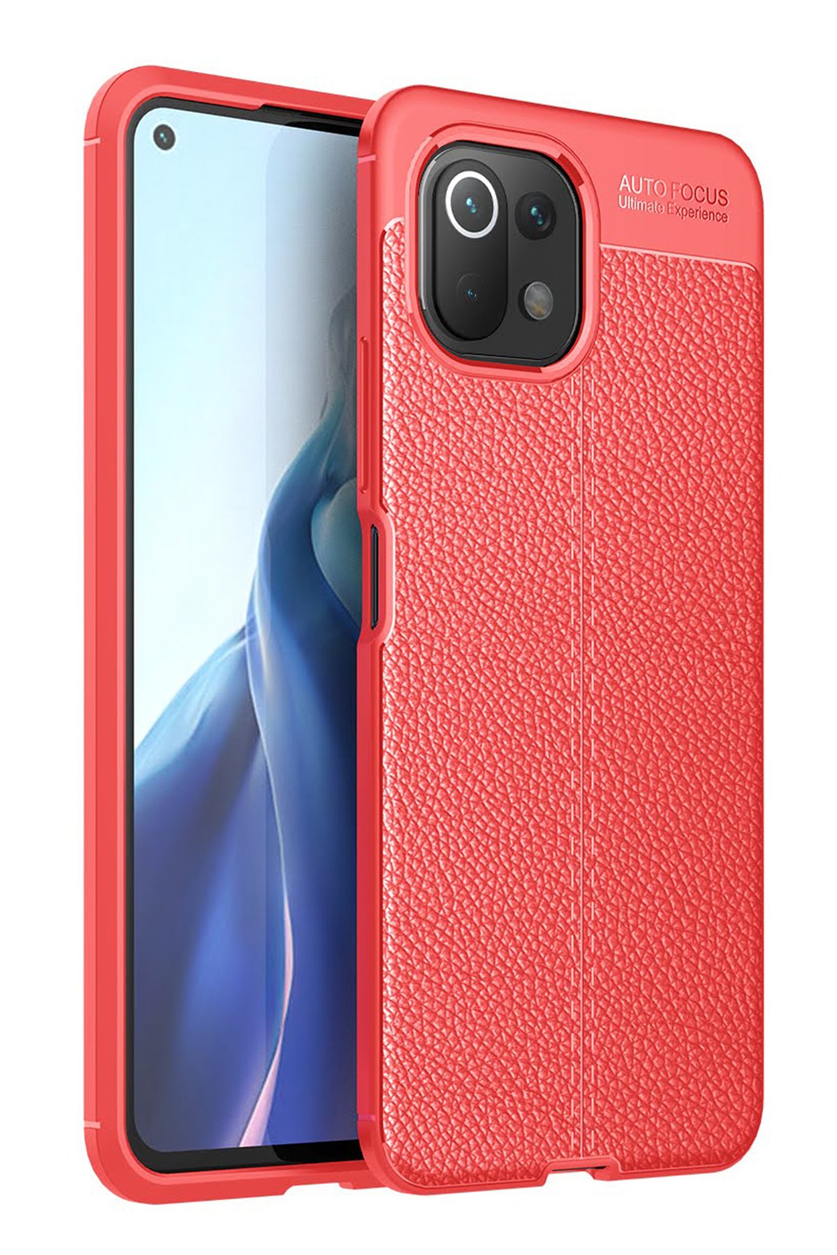 Newface Xiaomi Mİ 11 Lite Kılıf Range Yüzüklü Silikon - Kırmızı