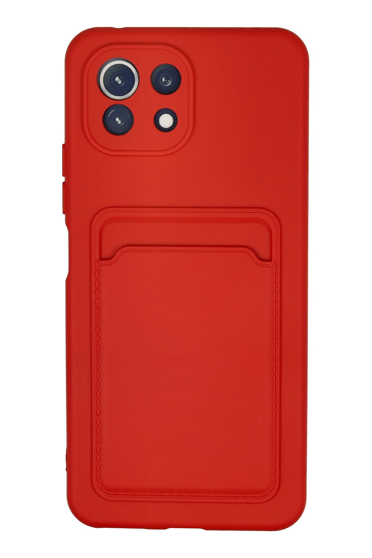 Newface Xiaomi Mİ 11 Lite Kılıf Zuma Kartvizitli Yüzüklü Silikon - Yeşil