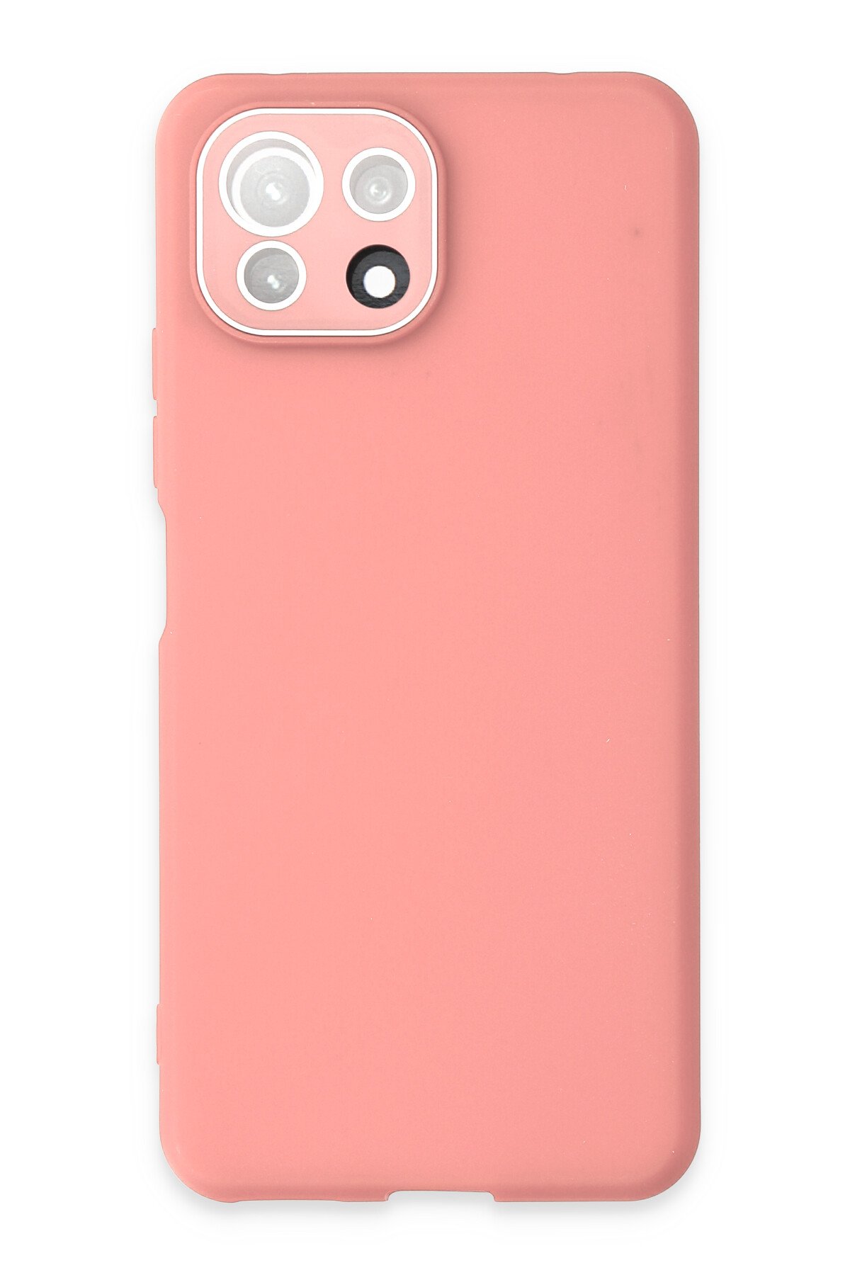 Newface Xiaomi Mİ 11 Lite Kılıf Pars Lens Yüzüklü Silikon - Gümüş