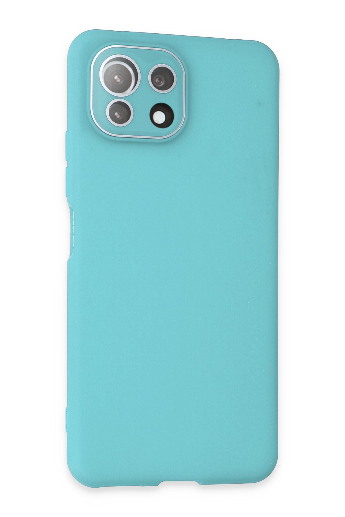 Newface Xiaomi Mİ 11 Lite Kılıf Lansman Glass Kapak - Turkuaz