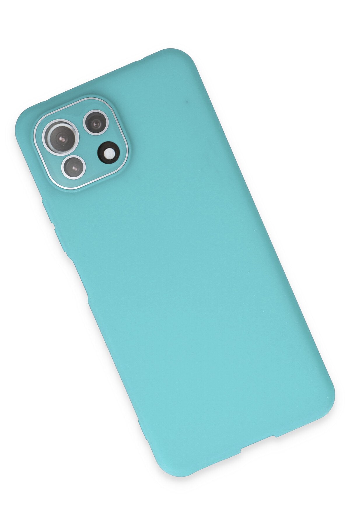 Newface Xiaomi Mİ 11 Lite Kılıf Lansman Glass Kapak - Turkuaz