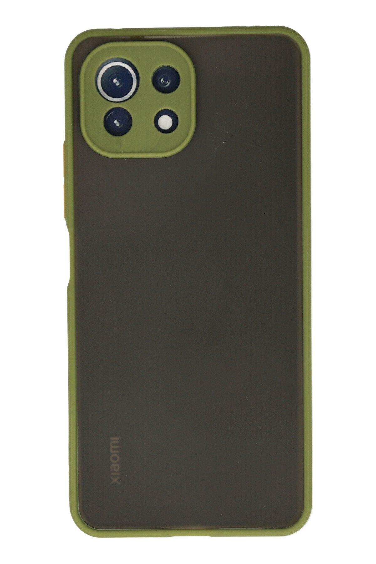 Newface Xiaomi Mİ 11 Lite Kılıf Simli Katmanlı Silikon - Kırmızı