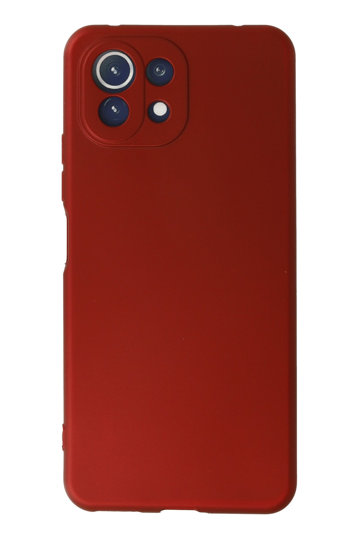 Newface Xiaomi Mİ 11 Lite Kılıf Nano içi Kadife Silikon - Pudra