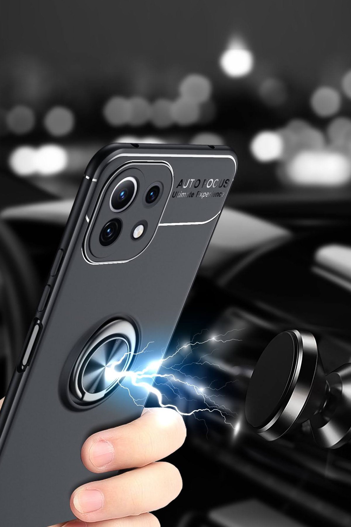 Newface Xiaomi Mİ 11 Lite Kılıf Miami Şeffaf Silikon - Siyah