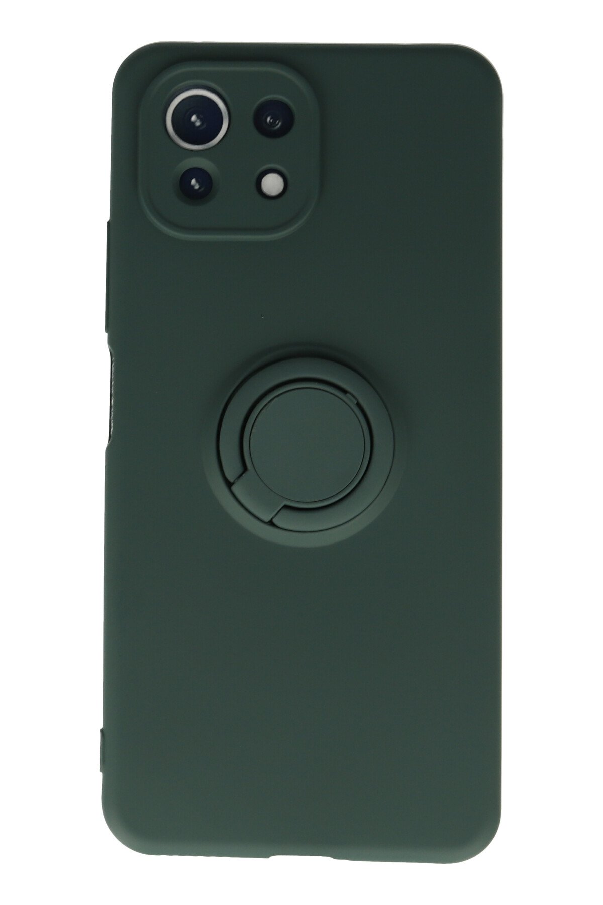 Newface Xiaomi Mİ 11 Lite Kılıf Nano içi Kadife Silikon - Koyu Yeşil