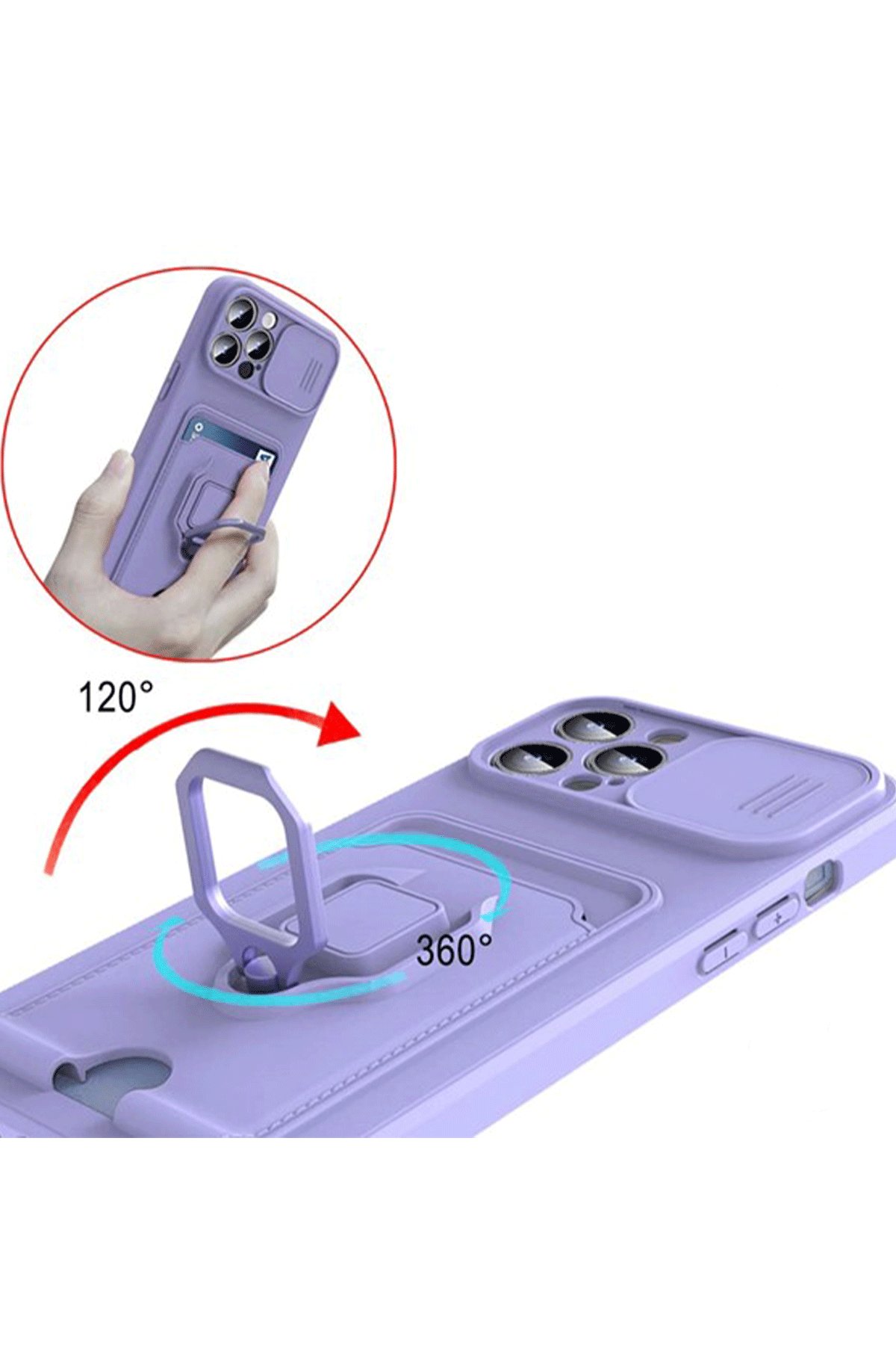 Newface Xiaomi Mİ 11 Lite Kılıf Pars Lens Yüzüklü Silikon - Siyah