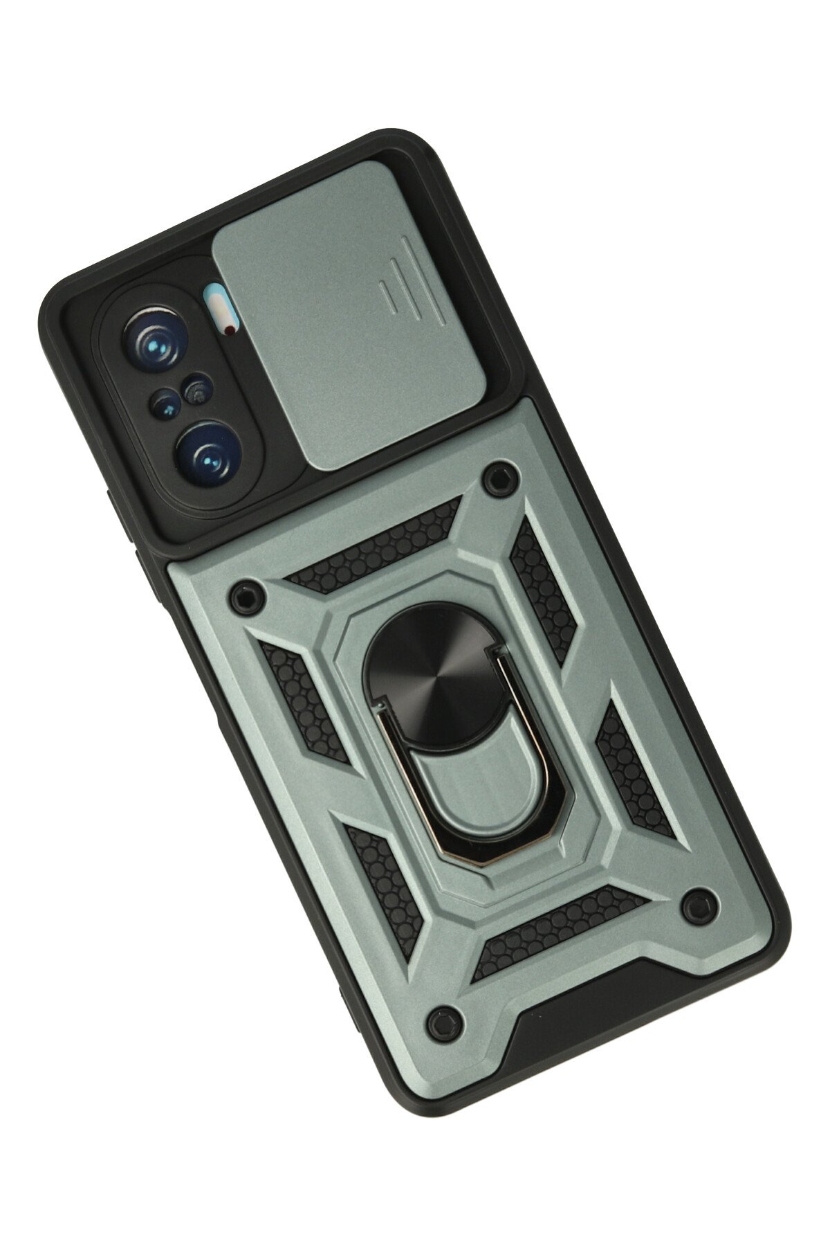 Newface Xiaomi Mi 11i Kılıf Auto Focus Karbon Kapak - Kahverengi