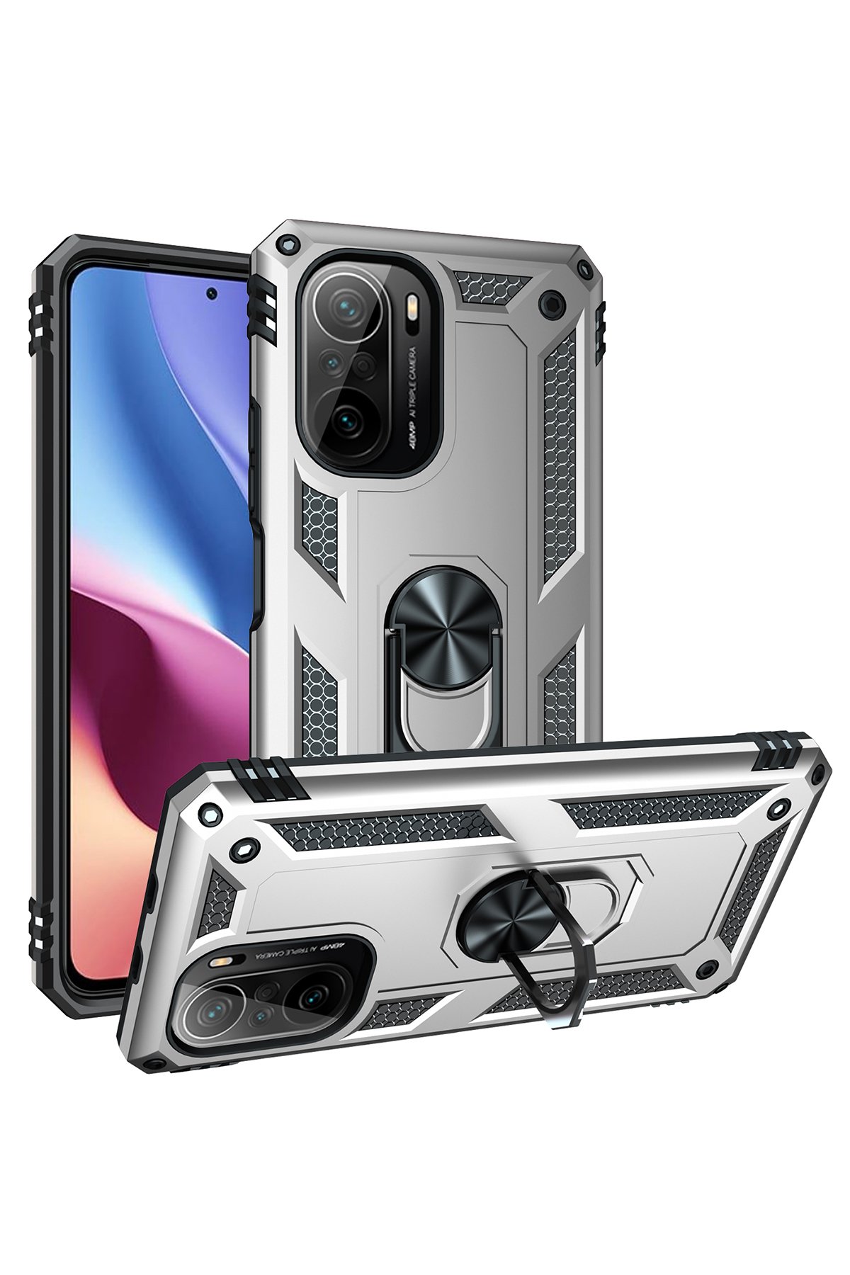 Newface Xiaomi Mi 11i Kılıf Nano içi Kadife Silikon - Mavi