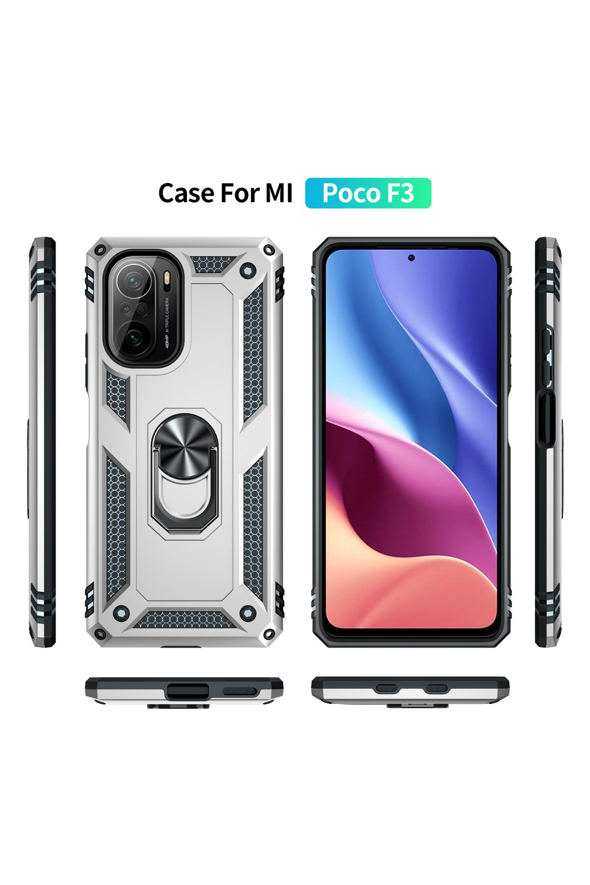 Newface Xiaomi Mi 11i Kılıf Nano içi Kadife Silikon - Mavi