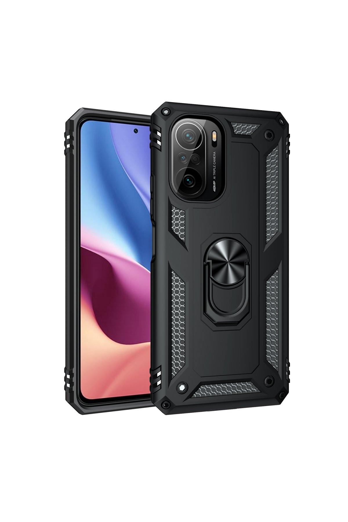 Newface Xiaomi Mi 11i Kılıf Pars Lens Yüzüklü Silikon - Yeşil