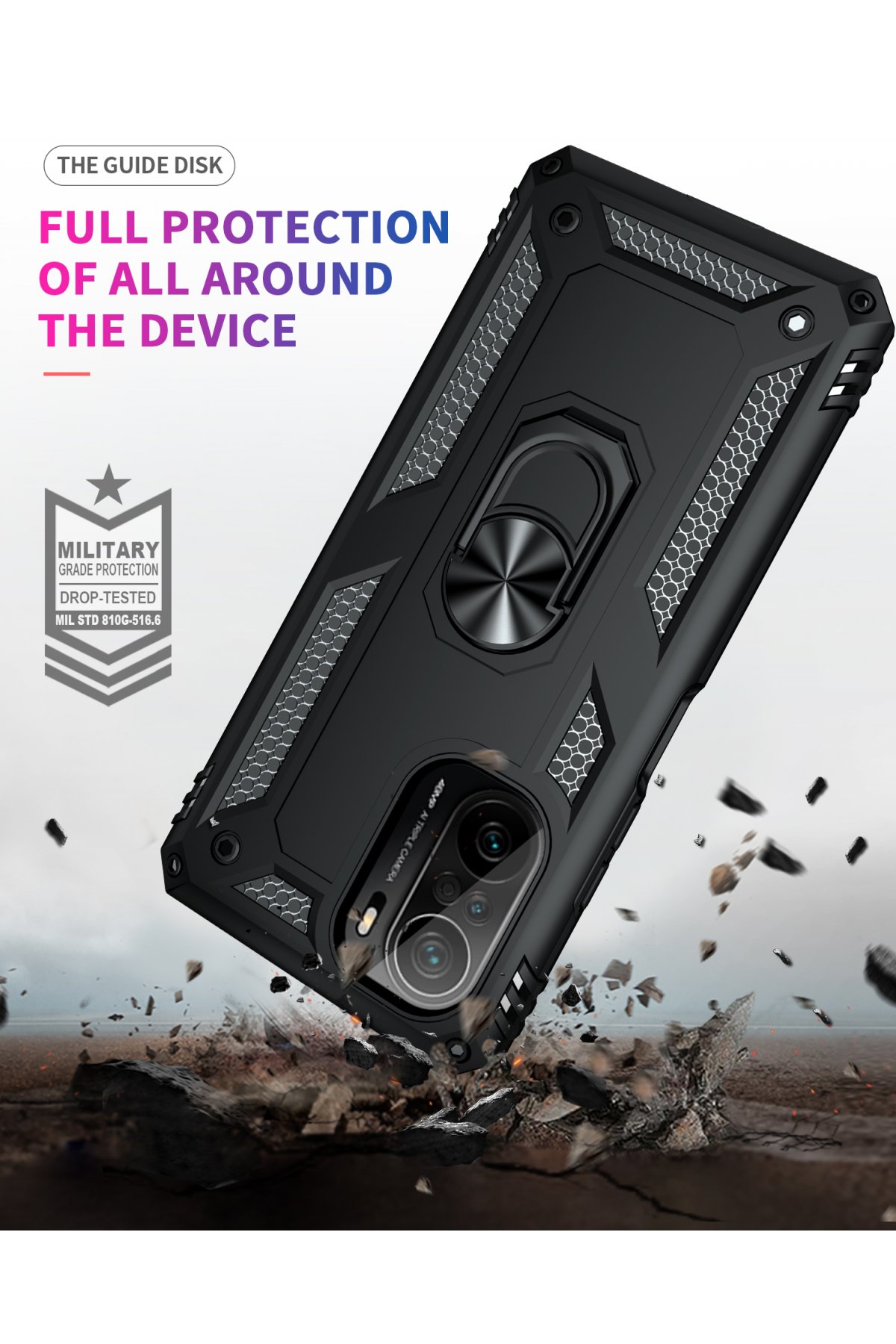 Newface Xiaomi Mi 11i Kılıf Pars Lens Yüzüklü Silikon - Yeşil