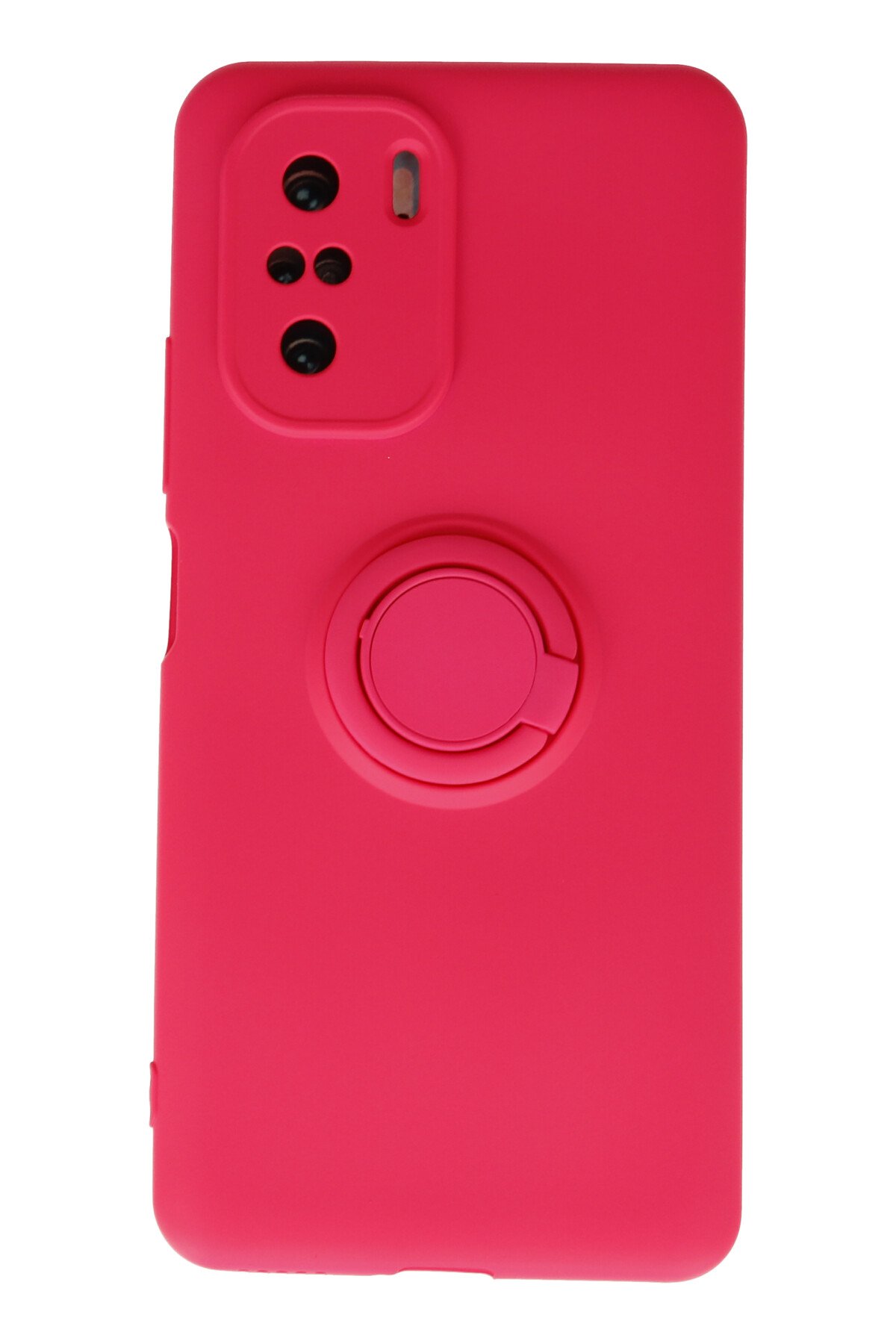 Newface Xiaomi Mi 11i Kılıf Simli Yüzüklü Silikon - Yeşil