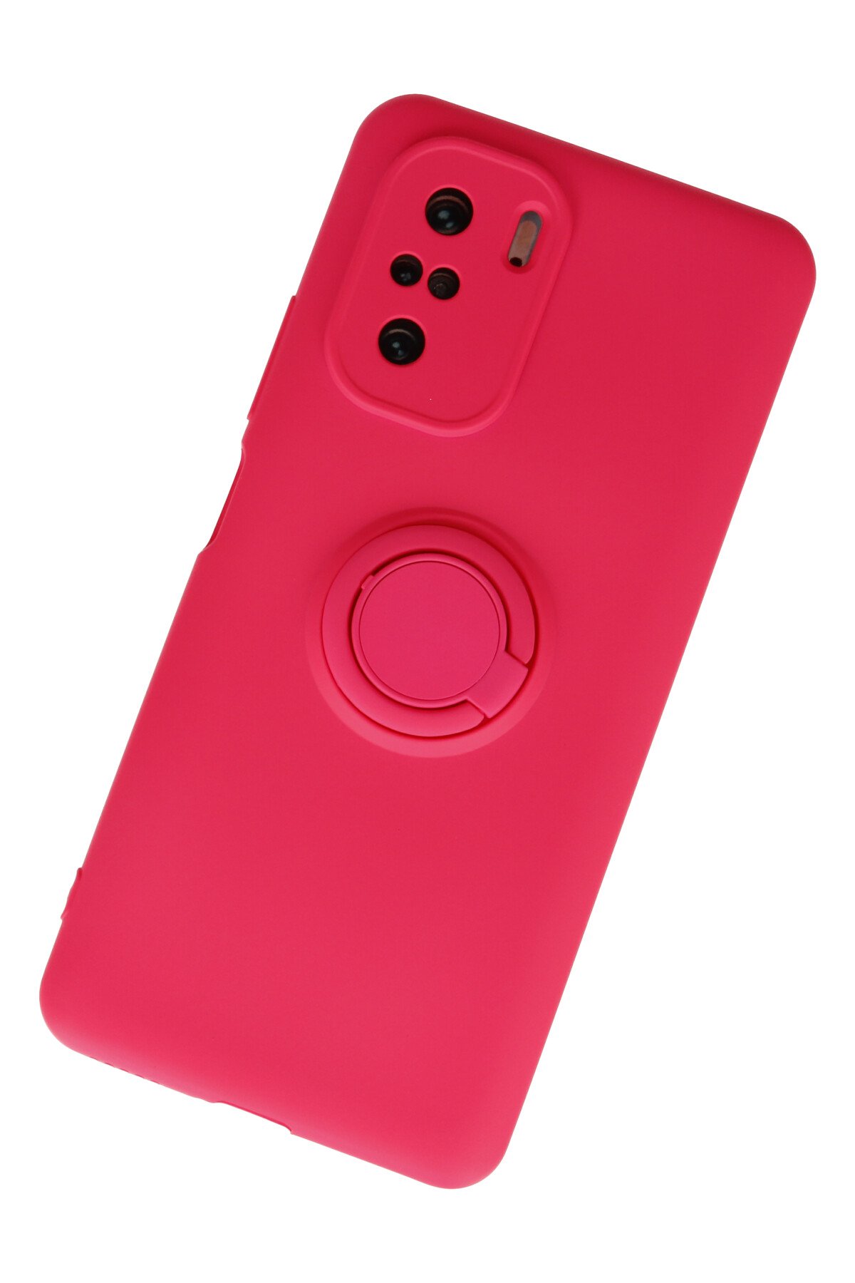 Newface Xiaomi Mi 11i Kılıf Simli Yüzüklü Silikon - Yeşil