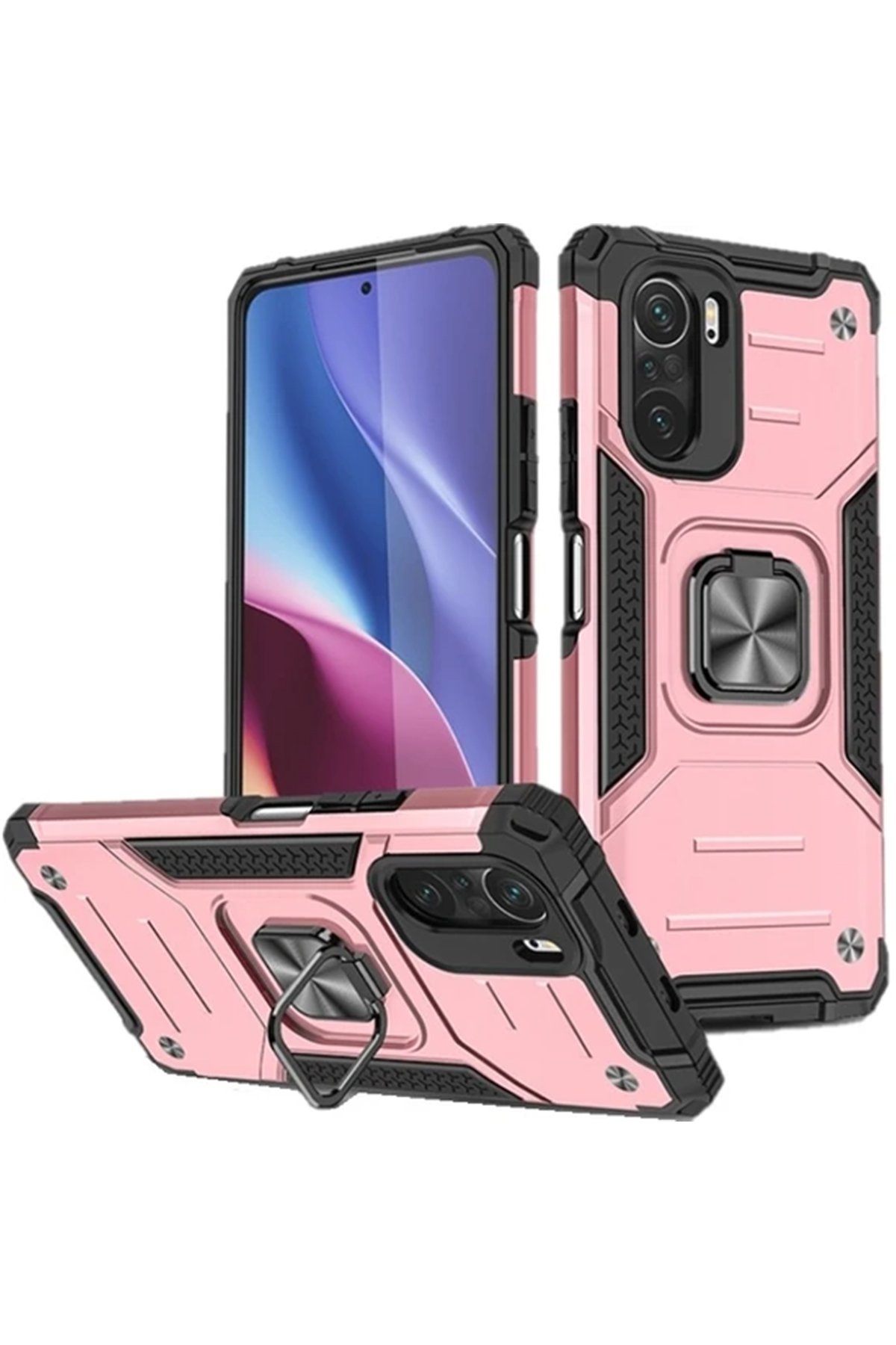 Newface Xiaomi Mi 11i Kılıf Viktor Yüzüklü Silikon - Yeşil