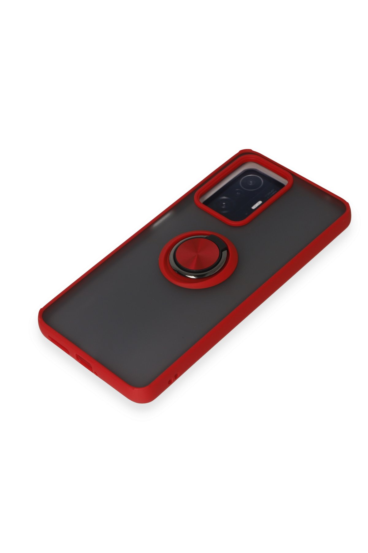 Newface Xiaomi Mi 11T Pro Kılıf Zuma Kartvizitli Yüzüklü Silikon - Kırmızı