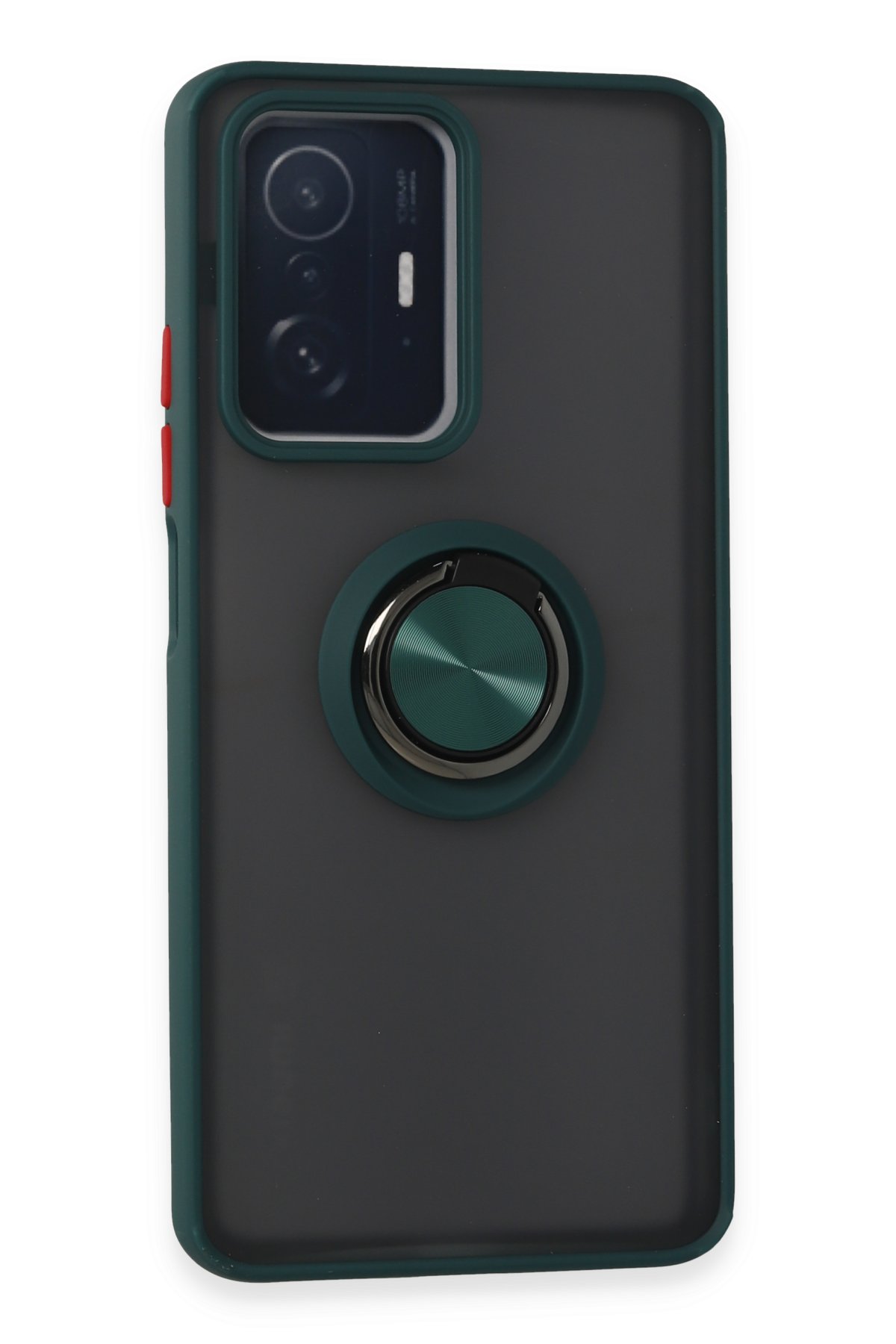 Newface Xiaomi Mi 11T Pro Kılıf Zuma Kartvizitli Yüzüklü Silikon - Kırmızı