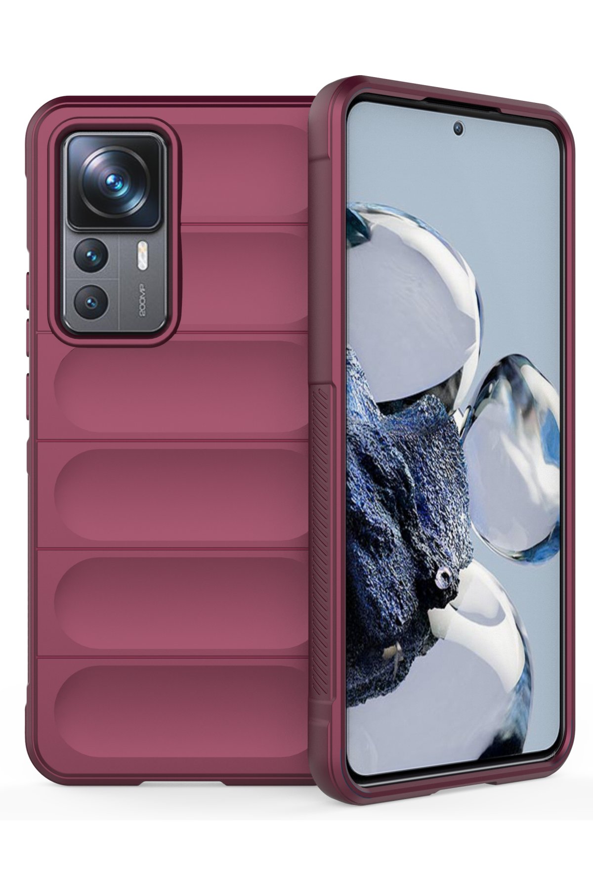 Newface Xiaomi Mi 12T Kılıf Platin Silikon - Kırmızı