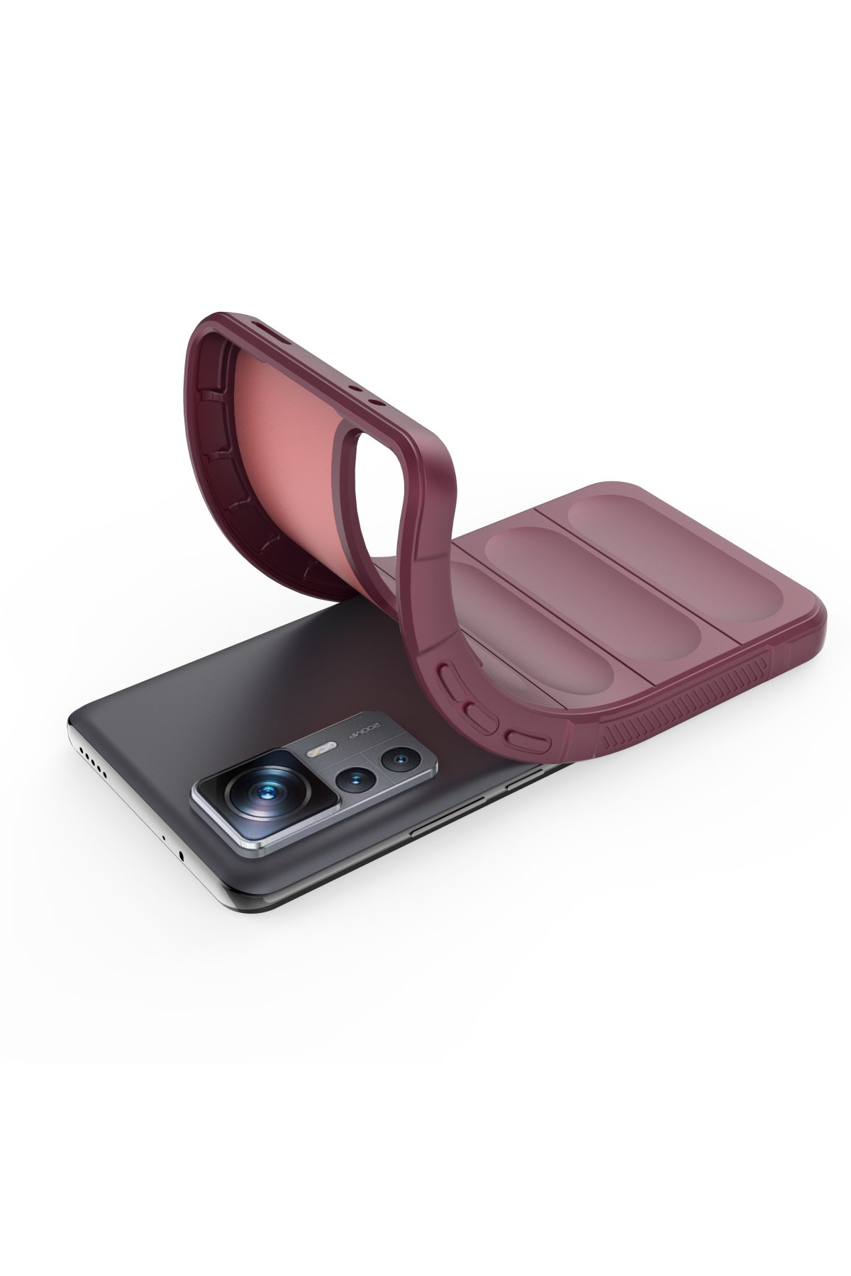 Newface Xiaomi Mi 12T Kılıf Platin Silikon - Kırmızı