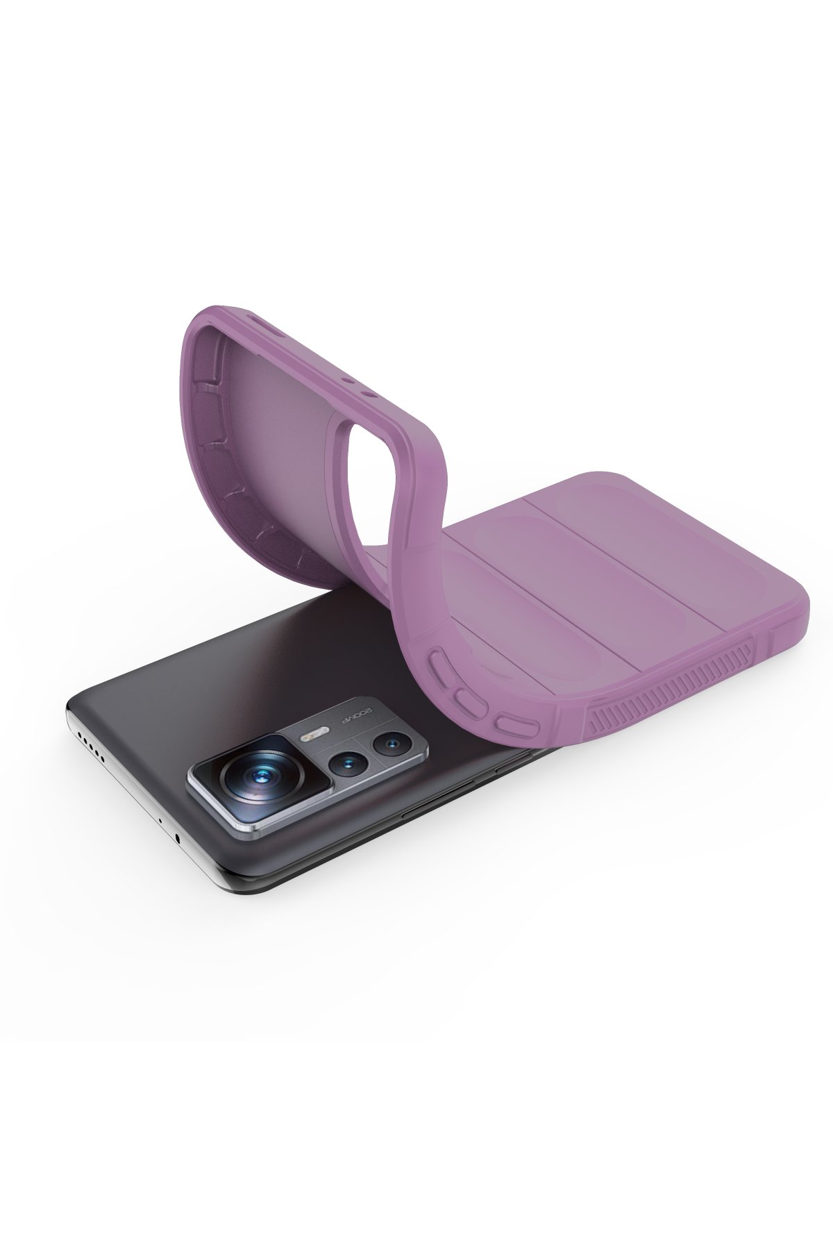 Newface Xiaomi Mi 12T Kılıf Pars Lens Yüzüklü Silikon - Gümüş