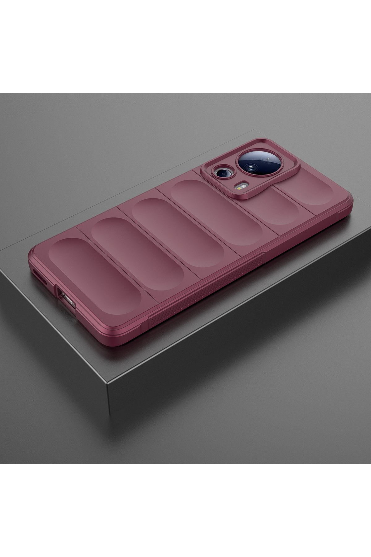 Newface Xiaomi Mi 13 Lite Kılıf Loop Deri Silikon - Kırmızı