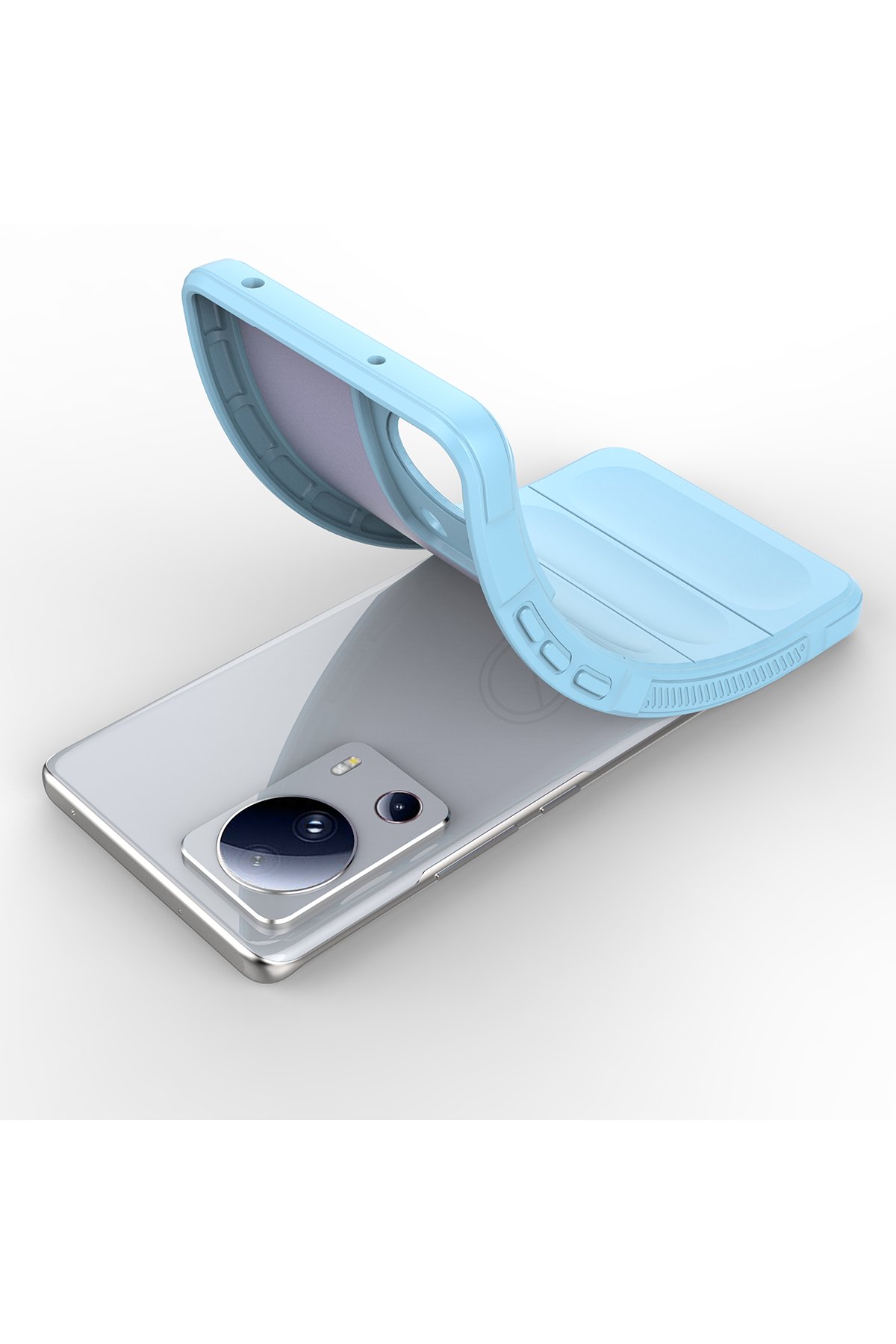 Newface Xiaomi Mi 13 Lite Kılıf Loop Deri Silikon - Siyah