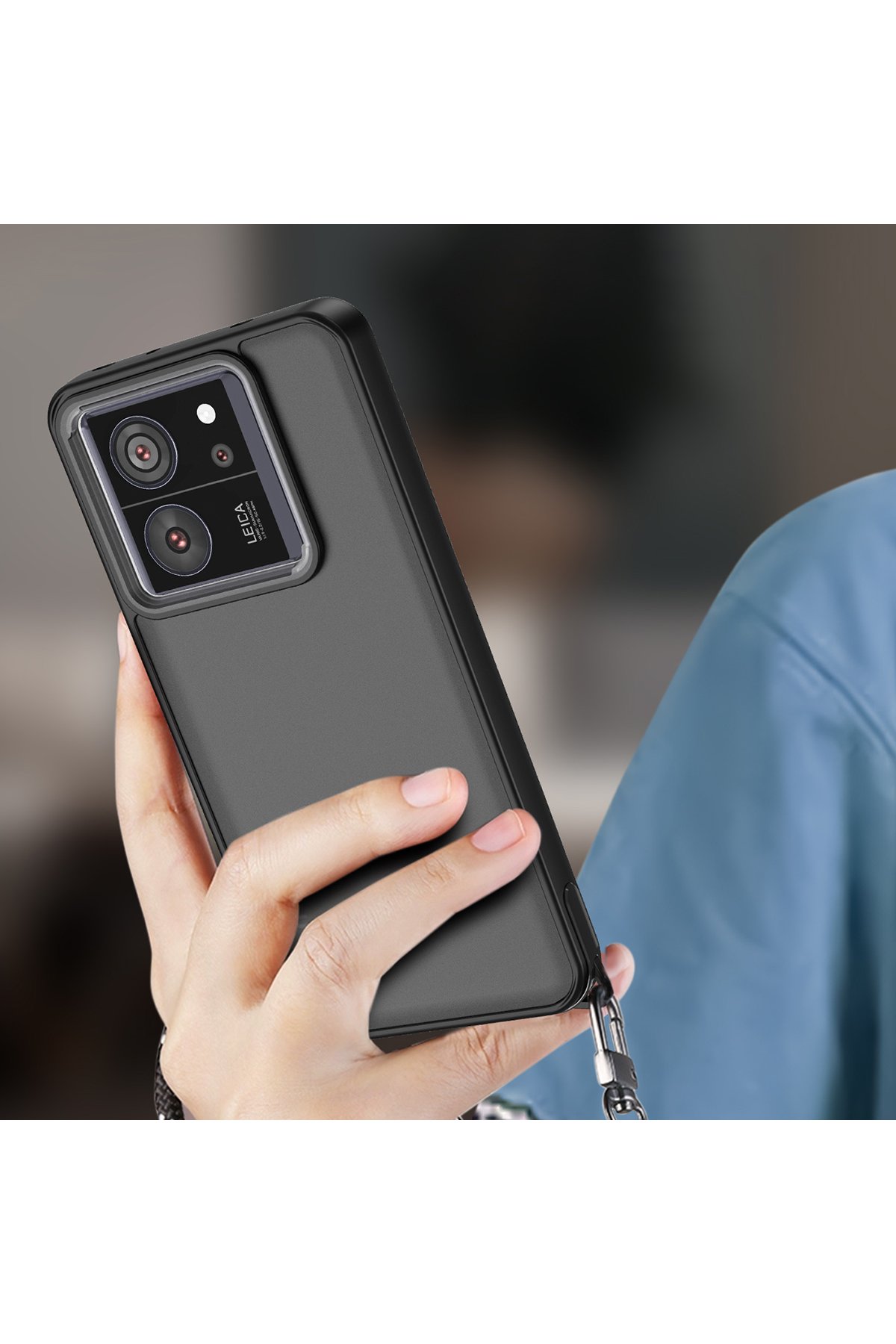 Newface Xiaomi Mi 13T Pro Kılıf Razer Lensli Silikon - Siyah