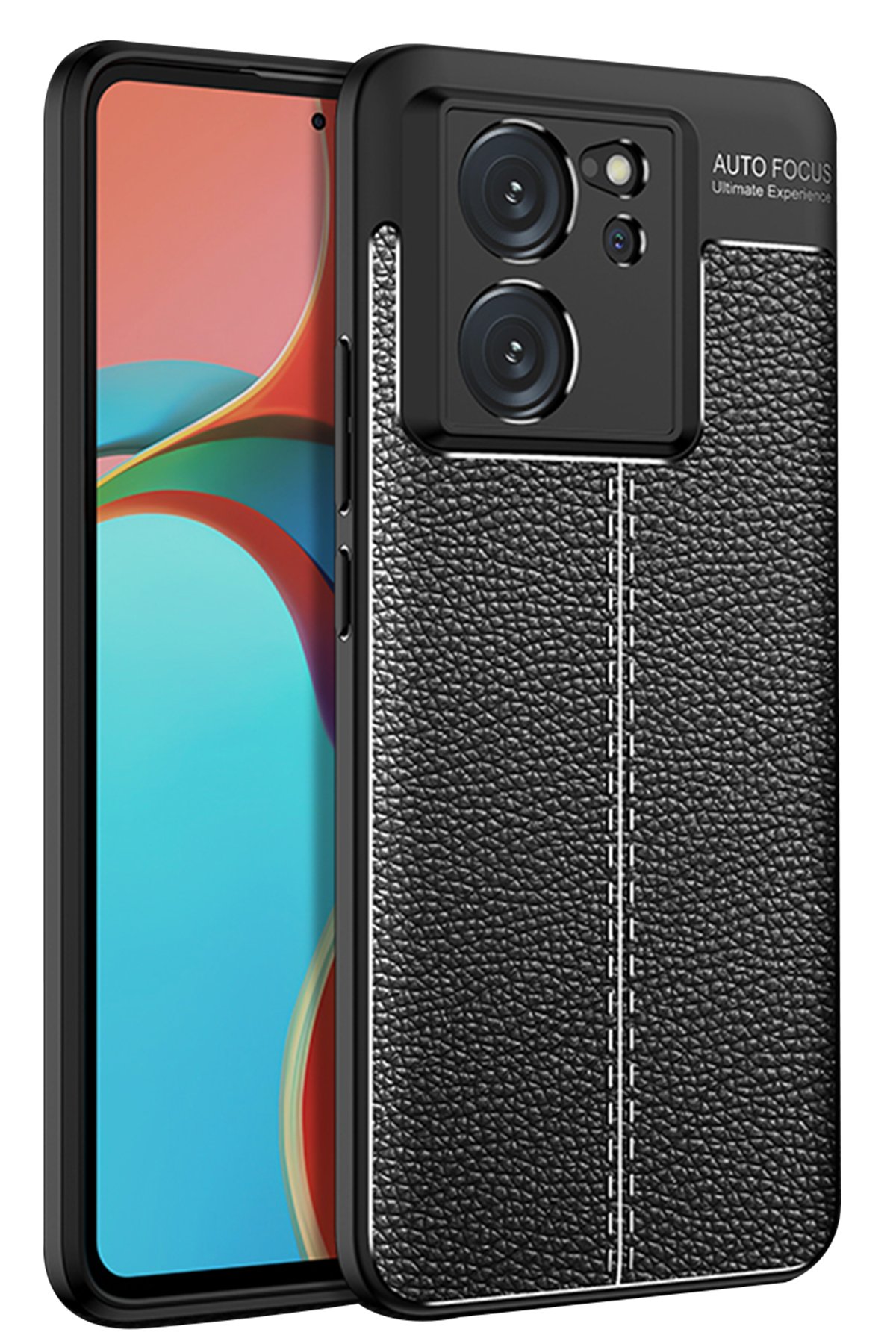 Newface Xiaomi Mi 13T Pro Kılıf Pars Lens Yüzüklü Silikon - Siyah