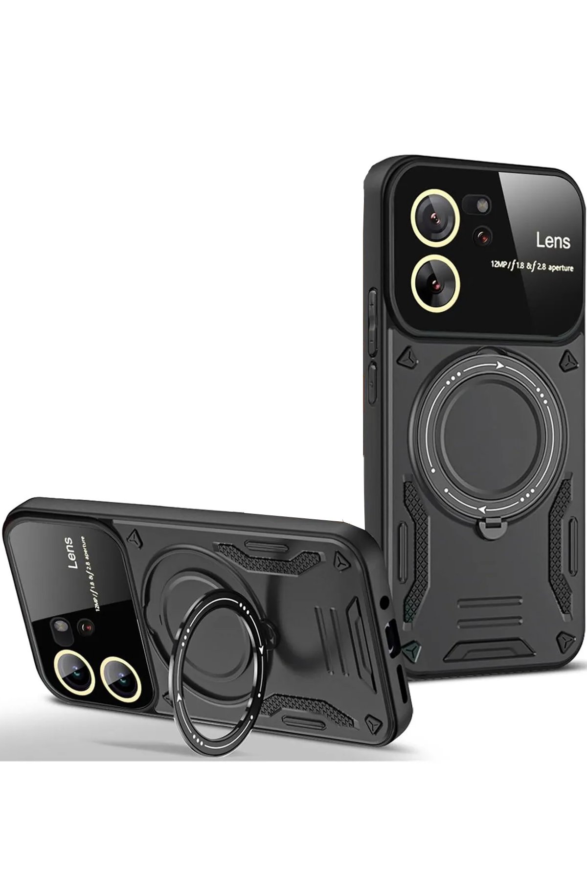 Newface Xiaomi Mi 13T Pro Kılıf Pars Lens Yüzüklü Silikon - Yeşil