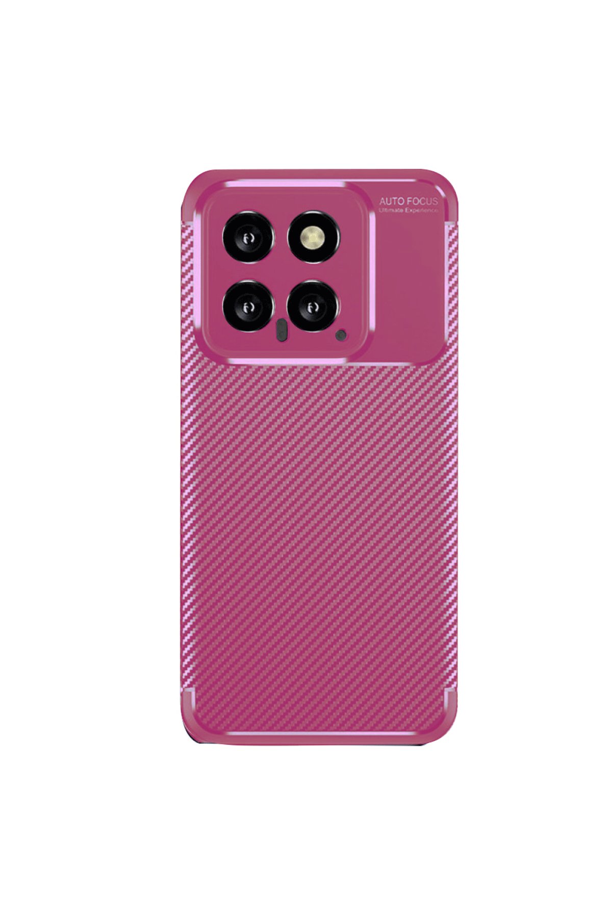 Newface Xiaomi Mi 14T Kılıf Auto Focus Karbon Kapak - Kahverengi