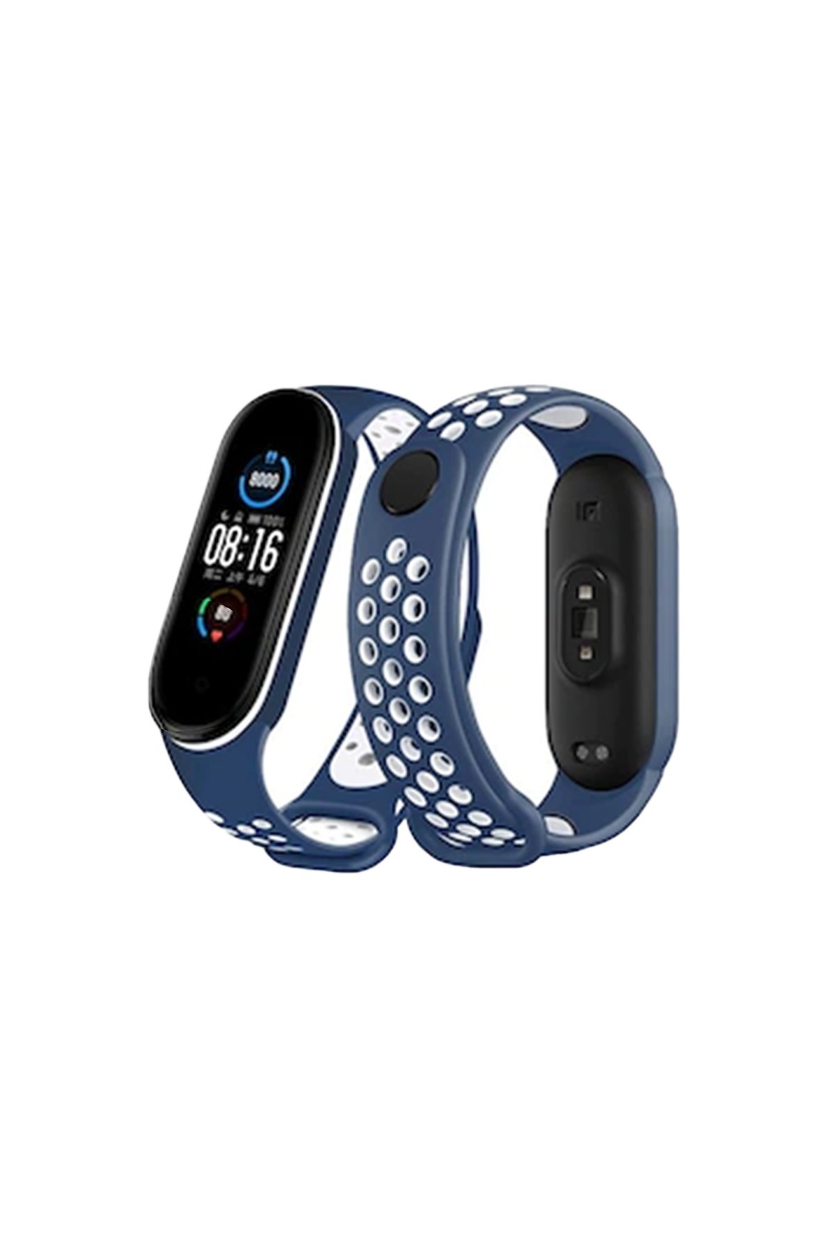 Newface Xiaomi Mi Band 3 Hasırlı Cırtcırtlı Kordon - Siyah-Mor