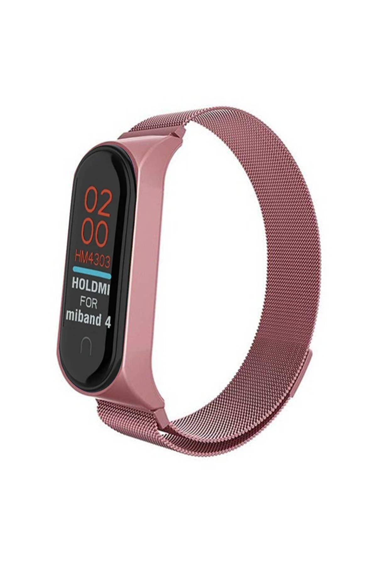 Newface Xiaomi Mi Band 5 Spor Delikli Kordon - Gri-Kırmızı